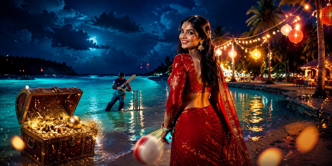 সেন্ট মার্টিন দ্বীপে ক্রিকেট বেটিং উপভোগ করছেন একজন বাংলাদেশি নারী