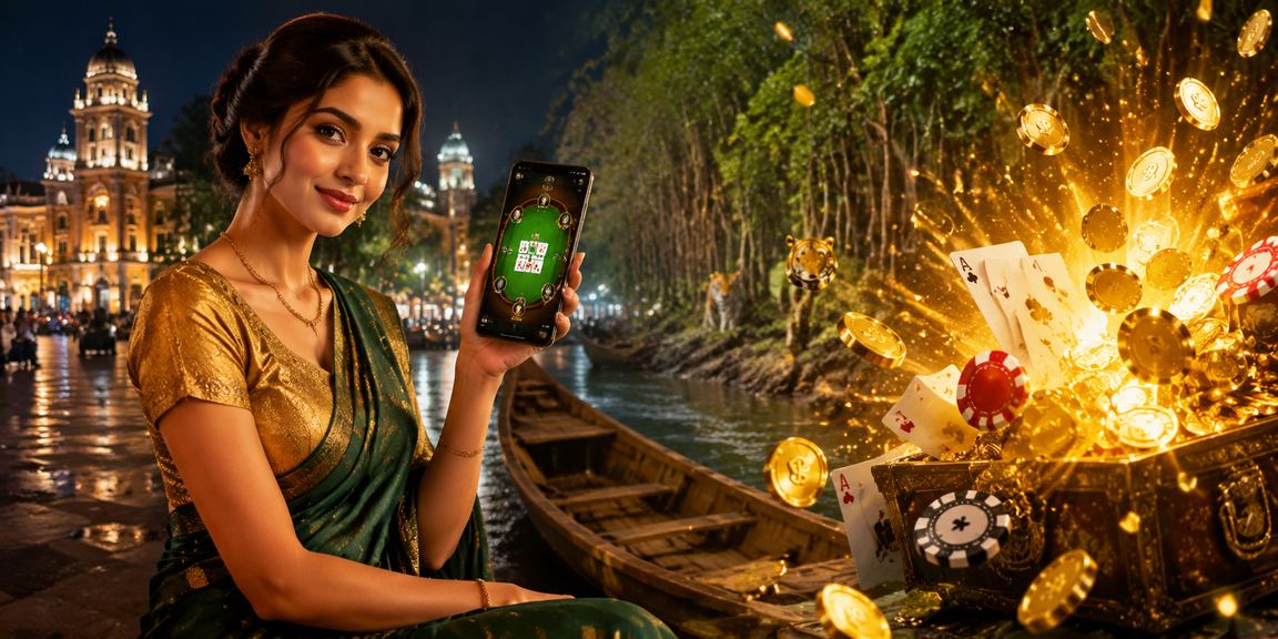 সুন্দরবন পরিবেশে পোকার গেম উপভোগ করছেন একজন বাংলাদেশি খেলোয়াড়